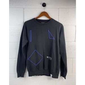 Men' London Nicce Classic Black Crew Neck Sweater Size L